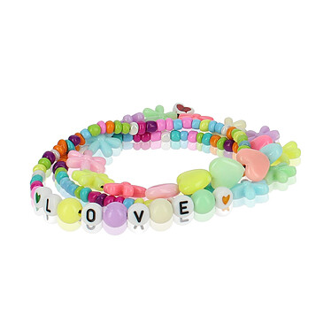 Acheter Avizar Bijou Téléphone Bracelet Love et Fleurs 65cm Collection Lovely Multicolore