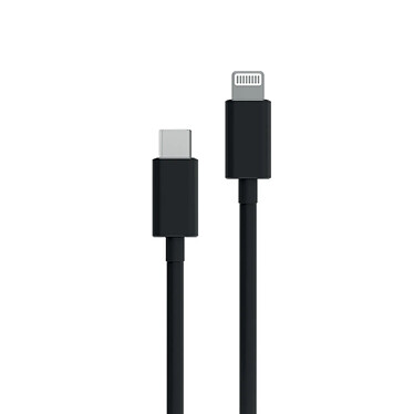 Myway Câble Lightning vers USB-C Charge 60W et Synchronisation 1m Noir