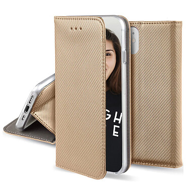 Jaym Étui Folio pour Samsung Galaxy A53 5G Magnétique Fonction Stand Dorée