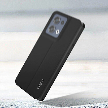 Acheter Oppo Étui pour Oppo Reno 8 Porte-carte et Fonction Support Vidéo  Noir