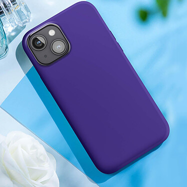 Avis Moxie Coque pour iPhone 15 Semi-rigide Intérieur Microfibre Bords Surélevés Violet