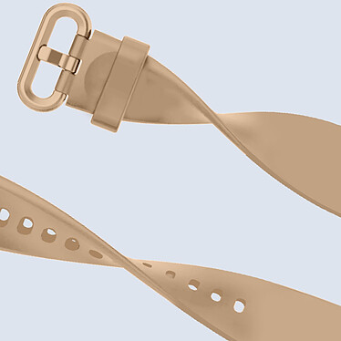 Avizar Bracelet pour Xiaomi Mi Watch Lite / Redmi Watch Silicone Souple Premium Beige Ajustable par Bouton Pression pas cher
