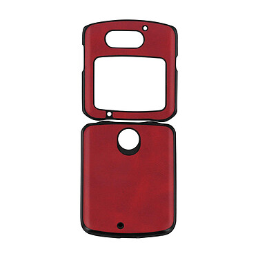Avizar Coque Motorola Razr 5G Rigide Conception en 2 parties Aspect cuir vieilli Rouge