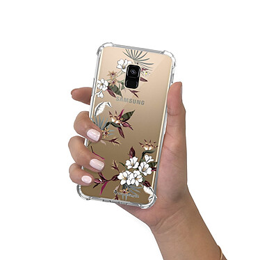 LaCoqueFrançaise Coque Samsung Galaxy A8 2018 anti-choc souple angles renforcés transparente Motif Fleurs Sauvages pas cher