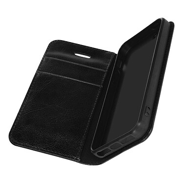 Avizar Étui iPhone 5 / 5S / SE en cuir veritable et finition surpiqué - Noir