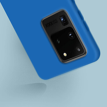 Avizar Coque Galaxy S20 Ultra Semi-rigide Soft Touch Compatible QI bleu pas cher