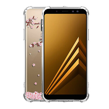 Avis Evetane Coque Samsung Galaxy A8 2018 anti-choc souple angles renforcés transparente Motif Chute De Fleurs