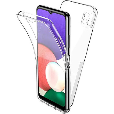 Evetane Coque Samsung Galaxy A22 5G Protection Avant Arriere 360° Intégrale Housse transparente Motif Ultra résistante
