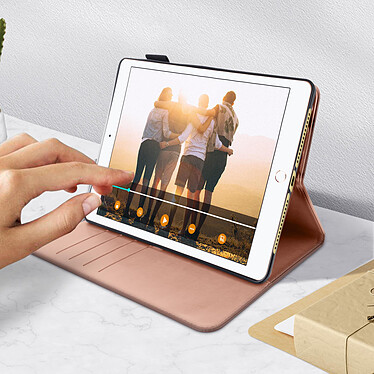 Avizar Étui iPad 9 2021 iPad 8 2020 iPad 7 2019 Support et Motif imprimé Rose Gold pas cher