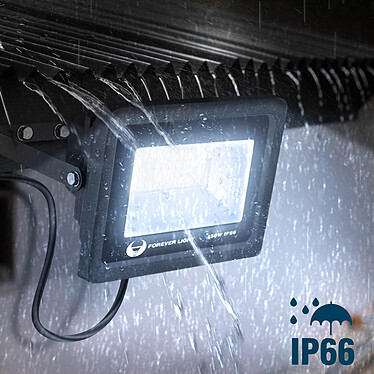 Avizar Projecteur LED 150W Lumière Froide 6000K 12000 lumens Étanche IP66 Compact  Noir pas cher