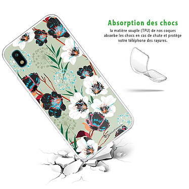 Avis LaCoqueFrançaise Coque Samsung Galaxy A10 360 intégrale transparente Motif Fleurs vert d'eau Tendance