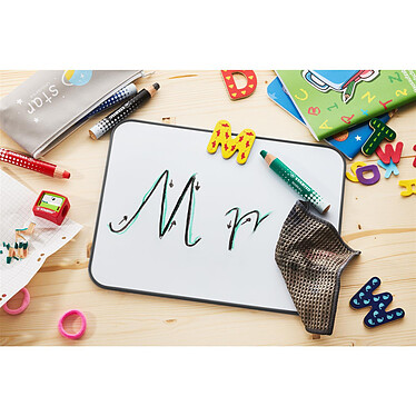 STABILO Etui carton x 4 crayons marqueurs MARKdry + 1 taille-crayon + 1 chiffonnette x 10 pas cher