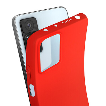 Avizar Coque pour Xiaomi Redmi Note 11 Pro 5G silicone flexible finition soft-touch Anti-traces  Rouge pas cher