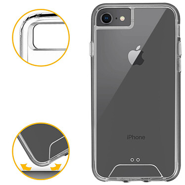 Avizar Coque pour iPhone SE 2022, 2020 et 8, 7, 6S, 6 Cristal Bi-matière  Transparent pas cher