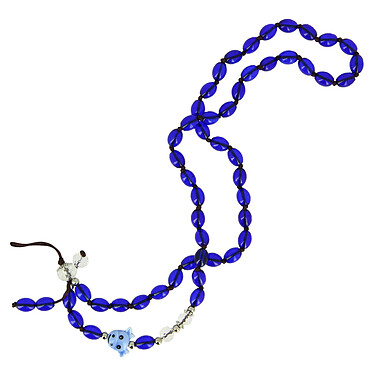 Avizar Bijou de Téléphone Bracelet à Perles bleu foncé Collection Audacious