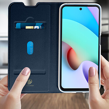 Avis Dux Ducis Housse pour Xiaomi Redmi 10 et 10 2022 avec Clapet Porte-carte Fonction Support Bleu