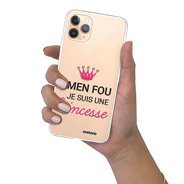 Evetane Coque iPhone 11 Pro Max silicone transparente Motif Je suis une princesse ultra resistant pas cher