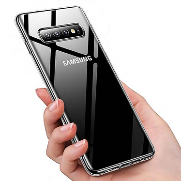 Evetane Coque Samsung Galaxy S10 silicone transparente Motif transparente Motif ultra resistant pas cher