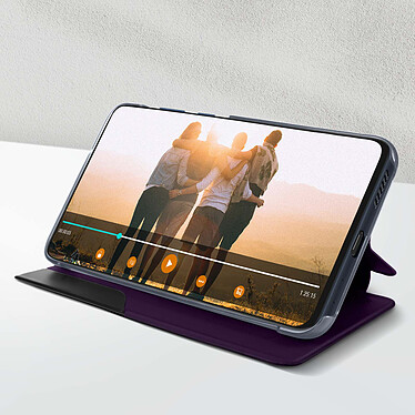 Avis Avizar Étui Clear View pour Samsung Galaxy S21 FE Fenêtre Affichage Heure Stand vidéo Violet