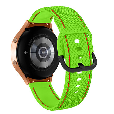 Avizar Bracelet pour Galaxy Watch 5 / 5 Pro / 4 Silicone Coutures Bicolore  Vert / Rouge