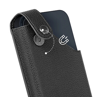 Avis Avizar Étui ceinture pour Smartphone 6.1'' avec Mousqueton Éco cuir grainé Noir