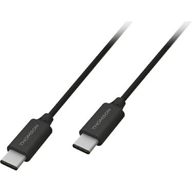 THOMSON Câble de charge et de synchronisation USB C/USB C - 3A Noir