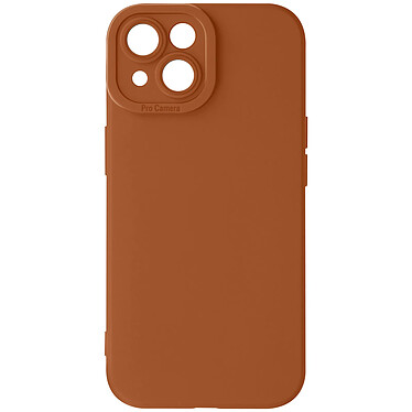 Avizar Coque pour iPhone 13 Silicone Mat Protection Caméra Marron Clair