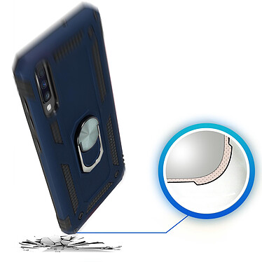 Avizar Coque Galaxy A50 Rigide et Souple Bague Support Vidéo bleu nuit pas cher