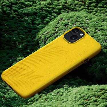 Avis Avizar Coque pour iPhone 15 Silicone gel Anti-traces Compatible QI 100% Recyclable  Jaune
