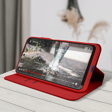 Acheter Avizar Housse Xiaomi Redmi Note 10 5G et Poco M3 Pro Portefeuille Support Vidéo Rouge