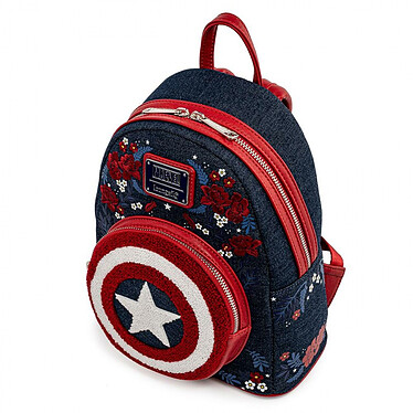 Marvel - Sac à dos Captain America 80th Anniversary Floral Shield By Loungefly