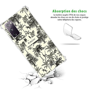 Avis LaCoqueFrançaise Coque Samsung Galaxy S20 FE Silicone antichocs Solides coins renforcés  transparente Motif Botanic Evasion