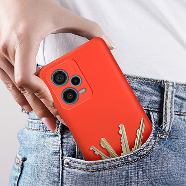 Avizar Coque pour Xiaomi Redmi Note 12 Pro Plus Silicone Semi-rigide Finition Douce au Toucher Fine  Rouge pas cher