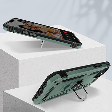 Avis Avizar Coque pour iPhone 15 Plus Antichoc Hybride Bague Support Magnétique  Vert