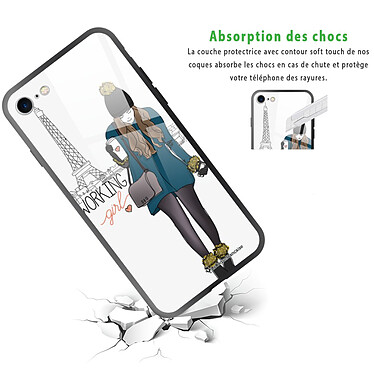 Avis LaCoqueFrançaise Coque iPhone 7/8/ iPhone SE 2020/ 2022 Coque Soft Touch Glossy Working girl Design