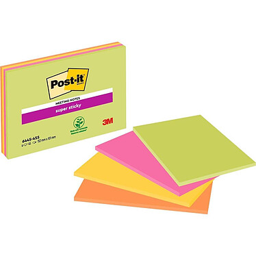 POST-IT Bloc-note Meeting Notes Super Sticky, 152 x 101 mm