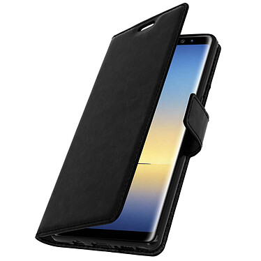 Avizar Etui folio Noir Éco-cuir pour Samsung Galaxy Note 8