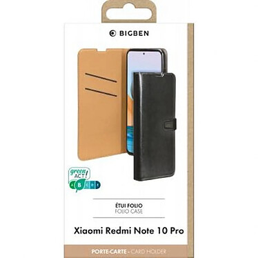 Acheter BigBen Connected Étui pour Xiaomi Redmi Note 10 Pro Folio Wallet Fermeture Aimantée Noir