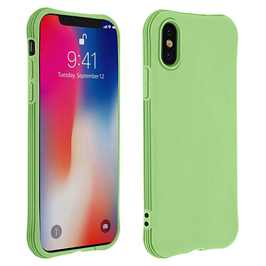 Avizar Coque Apple iPhone XS Max Silicone Flexible Bumper Résistant Fine Légère vert