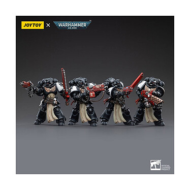 Warhammer 40k - Pack 4 figurines 1/18 Black Templars Army Primaris Crusader Squad 12 cm