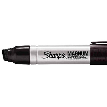SHARPIE Marqueur permanent METAL MAGNUM, pointe biseautée, noir x 12