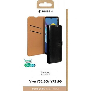 Acheter BigBen Connected Étui pour Vivo Y52 5G / Y72 5G Folio Wallet avec Languette Aimantée Noir