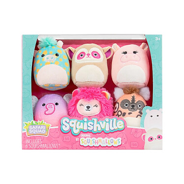 Acheter Squishville Mini Squishmallows - Pack 6 peluches Safari Squad 5 cm