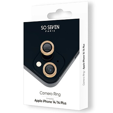 Acheter So Seven Protège-caméra pour Apple iPhone 14 / 14 Plus Rings Antichoc Dorée