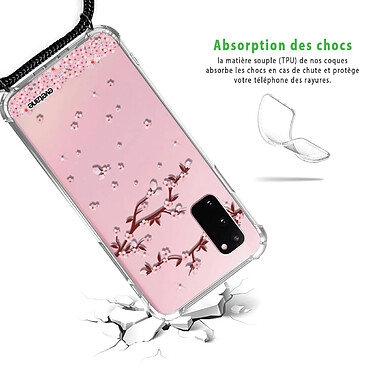 Avis Evetane Coque cordon Samsung Galaxy S20 Dessin Chute De Fleurs