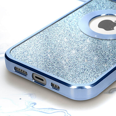 Acheter Avizar Coque pour iPhone 13 Paillette Amovible Silicone Gel  Bleu