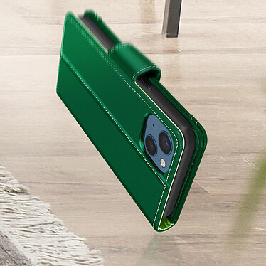 Avizar Housse iPhone 13 Mini Portefeuille Multi-compartiments Support Vidéo Vert pas cher