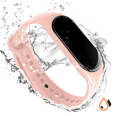 Avis Avizar Bracelet pour Xiaomi Mi Band 5 / 6 / 7 Silicone Soft Touch Waterproof Rose Poudré