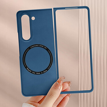 Avizar Coque MagSafe pour Samsung Galaxy Z Fold 5 Rigide Design Fin  Bleu Nuit pas cher