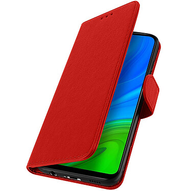 Avizar Étui pour Huawei P smart 2020 Clapet Portefeuille Support Vidéo  Rouge